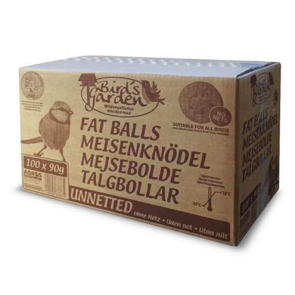 Mejsebolde u/net 100 x 90 gr. Bird's Garden. Spar 20,- ved afhentning i butik.