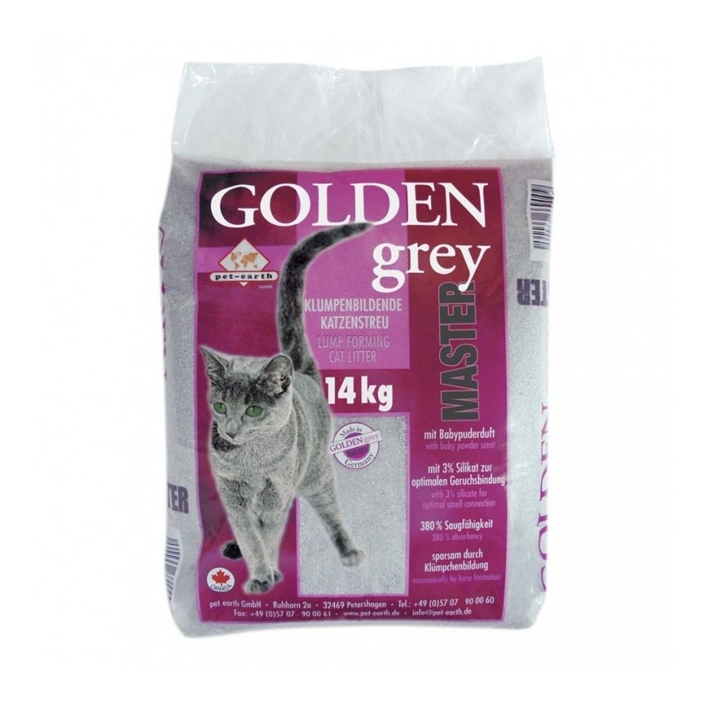 Kattegrus Golden grey Master super klumpende 14 kg.