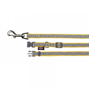 Halsbånd med line. Reflekterende. Halsbånd 22-33 cm./10 mm. Line 1,2 M/10 mm.