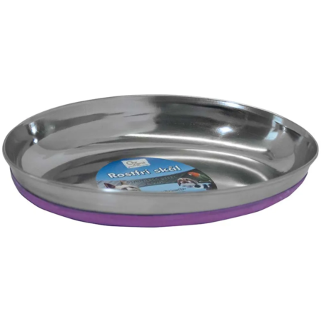 Ozami Katteskål rustfri antislip oval Rosa 0,25 L