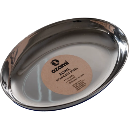 Oval katteskål blå