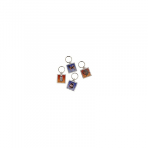 Nøglering Schæfer helkrop 32 x 32 mm. Multicolor