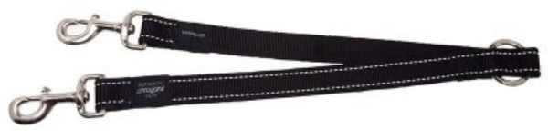 Rogz utility XL splitter sort 25 mm. Med indvævet refleks for synlighed i mørke.