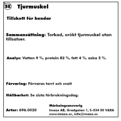 Tyre muskel tørret 12 cm. (Tyrepenis) - Billede 2