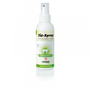ANIBIO TIC-Spray 150 ml. Sprøjtes i nakken på dyret hver 3. dag eller efter behov. Mod flåter, lopper og mider