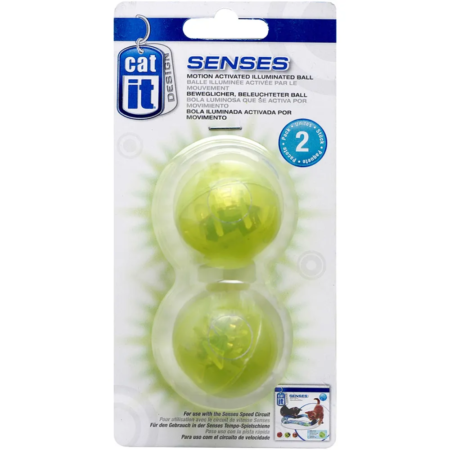Catit Senses Speed erstatningsbold blinkende 2 stk.