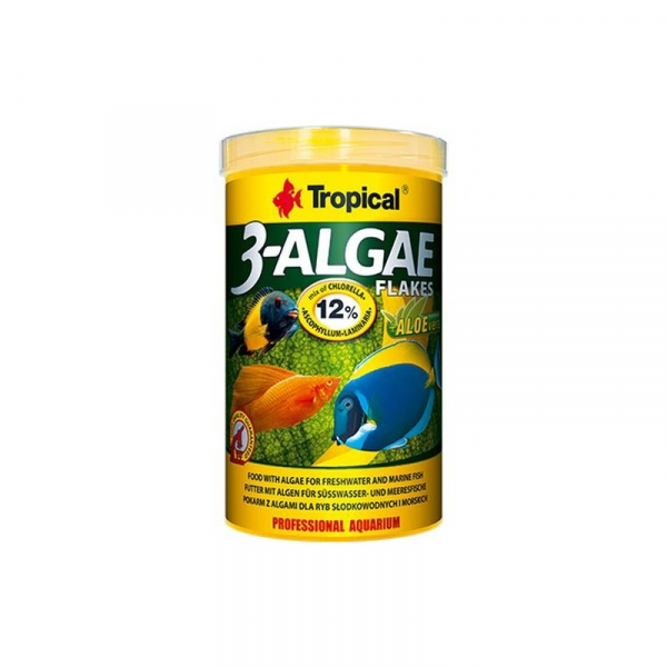 TC 3-Algae Flakes 250 ml. Tropical. Fiskefoder