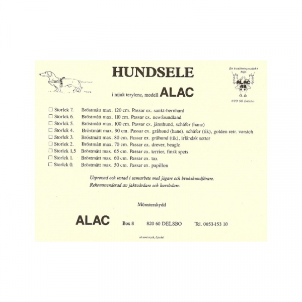 ALAC Sele med refleks Neongul str.1,5