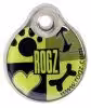ROGZ ID Tag S Lime. Kan matches med halsbånd, line eller sele.