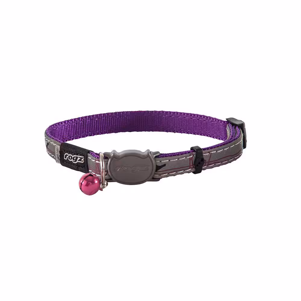 Rogz nightcat halsbånd Small lilla 11 mm./20-31 cm.