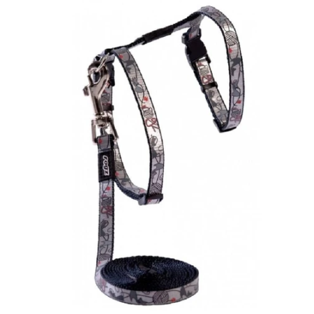 Rogz katttesele med refleks sort