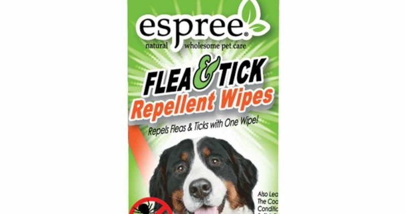 Espree Flea and Tick repellent Wipes x50. Indhold: 50 stk. wipes.