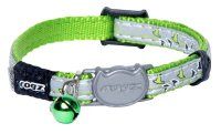 ROGZ NIGHTCAT HALSBÅND, XS LIMEGRØN 8 MM. 16.5-23 CM.