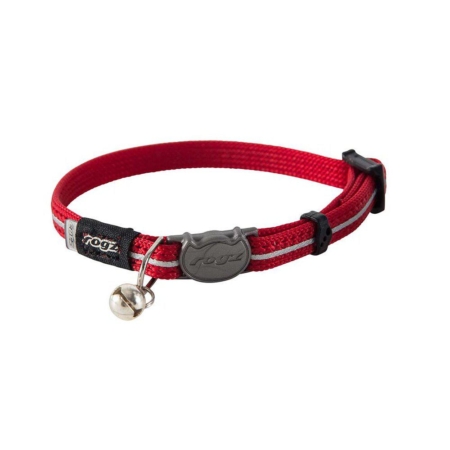 Rogz Alleycat halsbånd XS rød 8 mm. 16,5-23 cm.