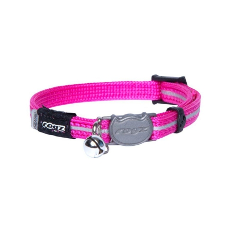 Rogz alleycat halsbånd XS rosa 8 mm./16,5-23 cm.
