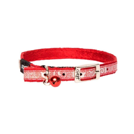 Rogz sparklecat halsbånd Small rød 11 mm./20-31 cm.