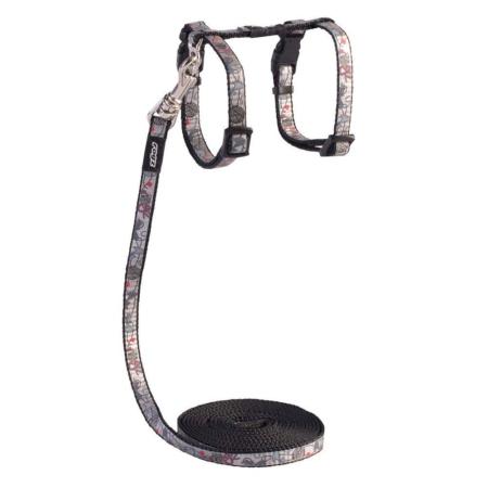 Rogz reflectocat sele med line XSmall sort 8  mm./19,8-30 cm.