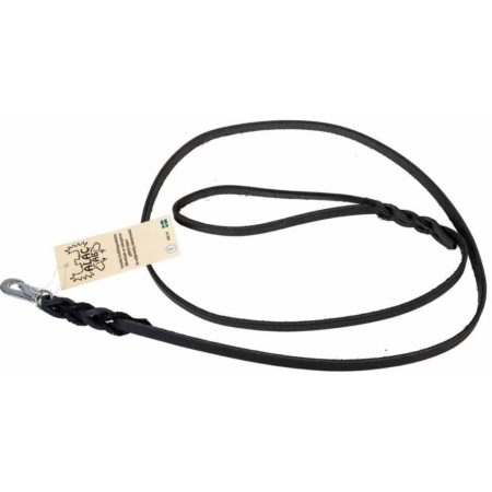 Alac læderline sort 0,9x150 cm.