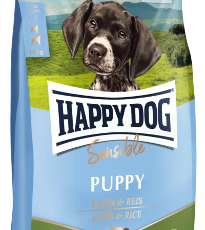 Happy Dog Puppy Lam og ris