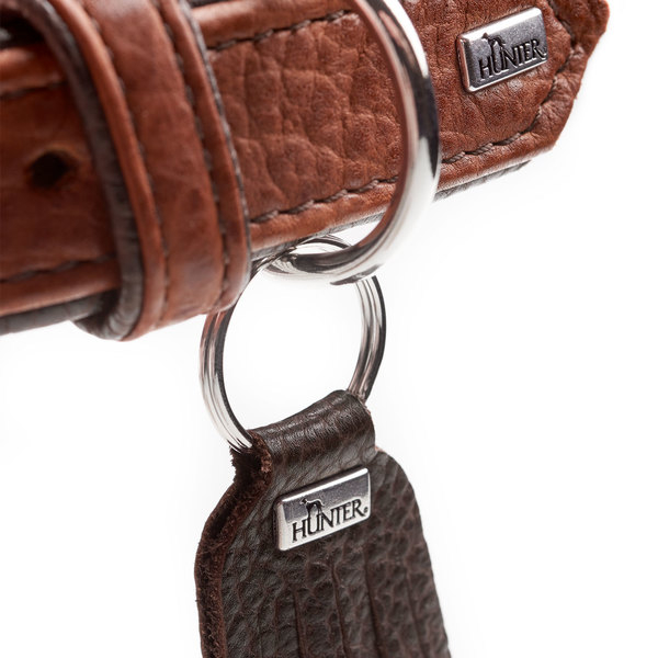 Hunter Bisonlæder halsbånd Cody Cognac/mørkebrun. Spar 30 % - Image 4