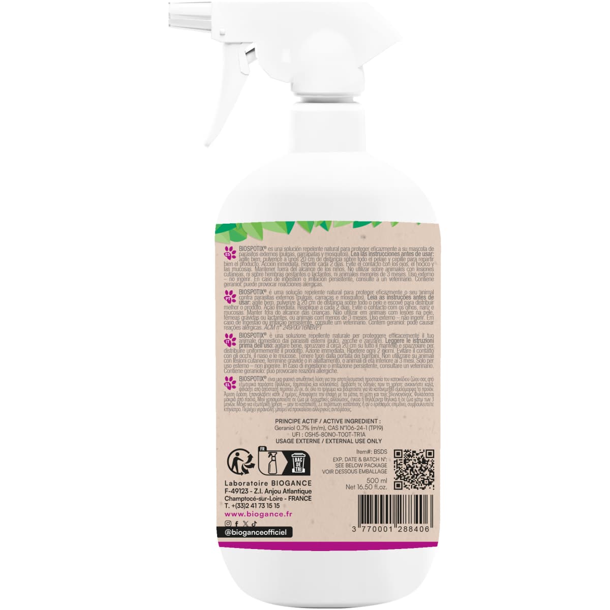 Biospotix dog spray 500 ml.