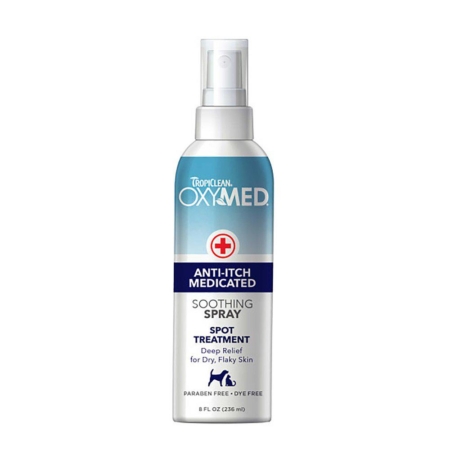Tropiclean Oxy-med anti-itch spray 236 ml.