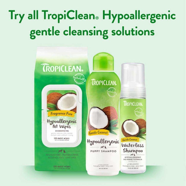 TropiClean gently coconut puppy shampoo 355 ml. Hyper allergenic