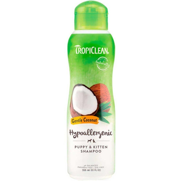 TropiClean gently coconut puppy shampoo 355 ml. Hyper allergenic