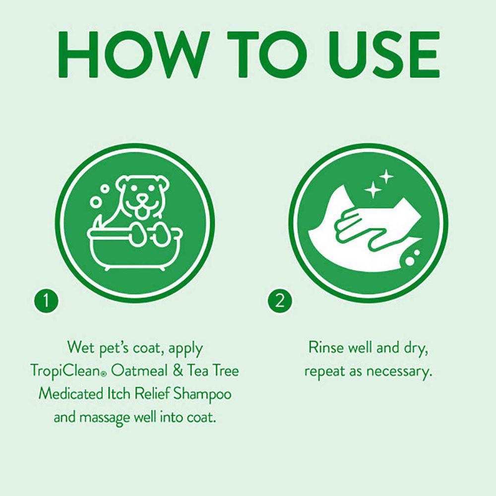 TropiClean Havremel & Tea Tree Pet Shampoo 355 ml.