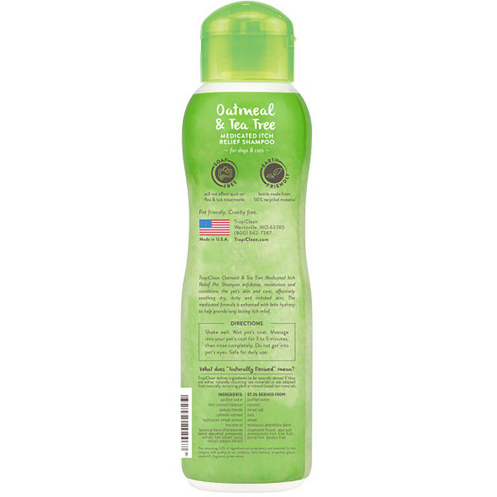 TropiClean Havremel & Tea Tree Pet Shampoo 355 ml.
