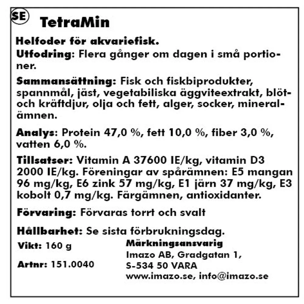 TetraMin flakes 200 g./1000 ml.
