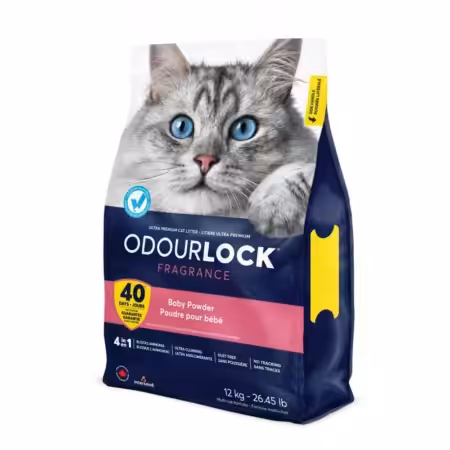 Kattegrus Odour lock Baby powder 12 kg. Intersand.