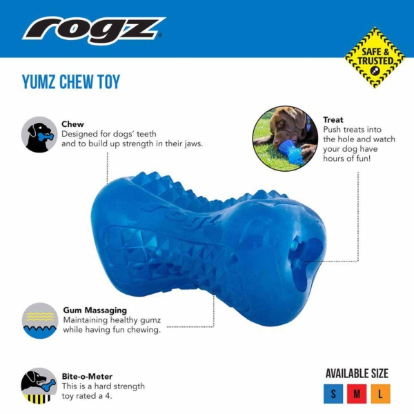Rogz Yumz Treat Toy i rød.