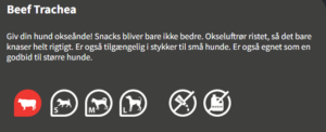 Rauh Beef Trachea, oksestrube i stykker ca. 20-60 g./stk.