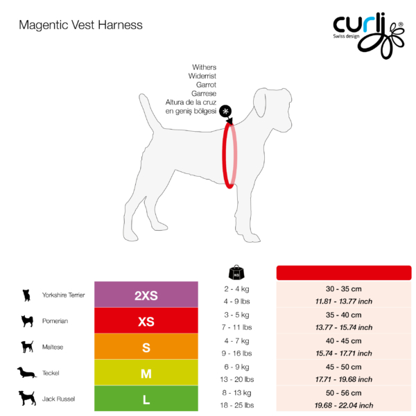 Curli vest sele i air-mesh, med magnetlukning, rød XS. Spar 50 % - Image 2