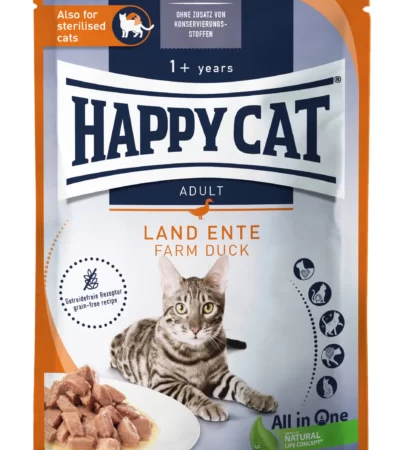 Happy Cat vådfoder Land-Ente (med and) 85 g.