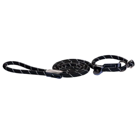 Rogz Rope retrieverline i 9 & 12 mm./180 cm. sort.