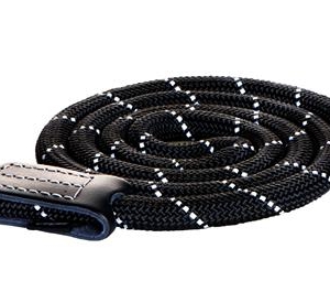 Rogz Rope retrieverline i 9-12 mm. 180 cm. sort.