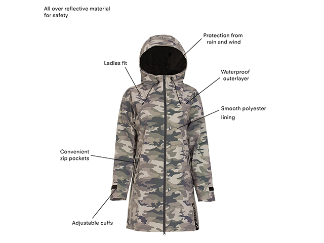 Paikka regnfrakke til mennesker camouflage, dame-model. - Billede 4