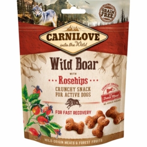Carnilove Wild Boar crunchy snack med vildsvin og hyben,