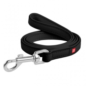 Wau Dog læder line 18 mm./122 cm. Sort