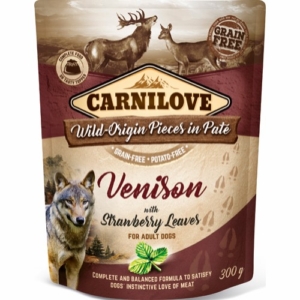 Carnilove pouch pate venison with strawberry leaves