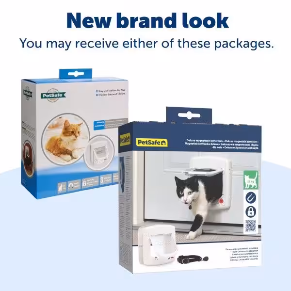 Petsafe Deluxe magnet kattelem i hvid. 4-vejs