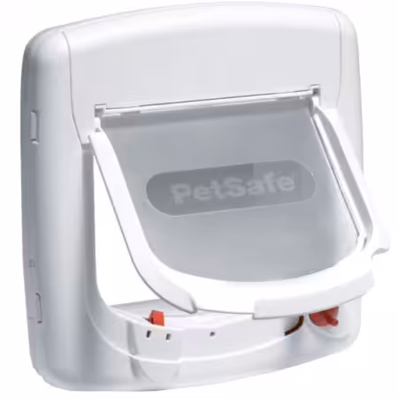 Petsafe Deluxe magnet kattelem i hvid. 4-vejs