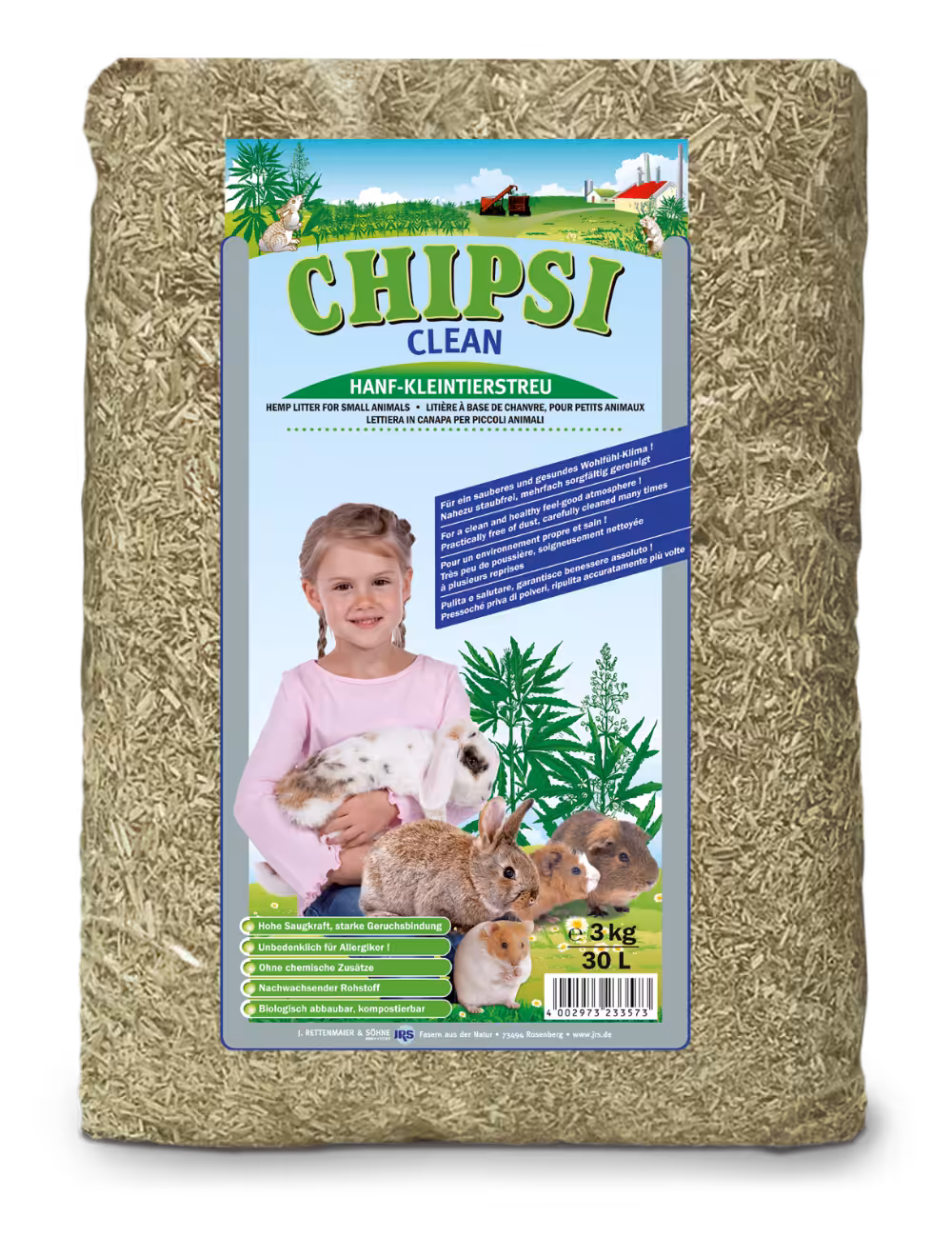 Chipsi clean hampstrøelse.