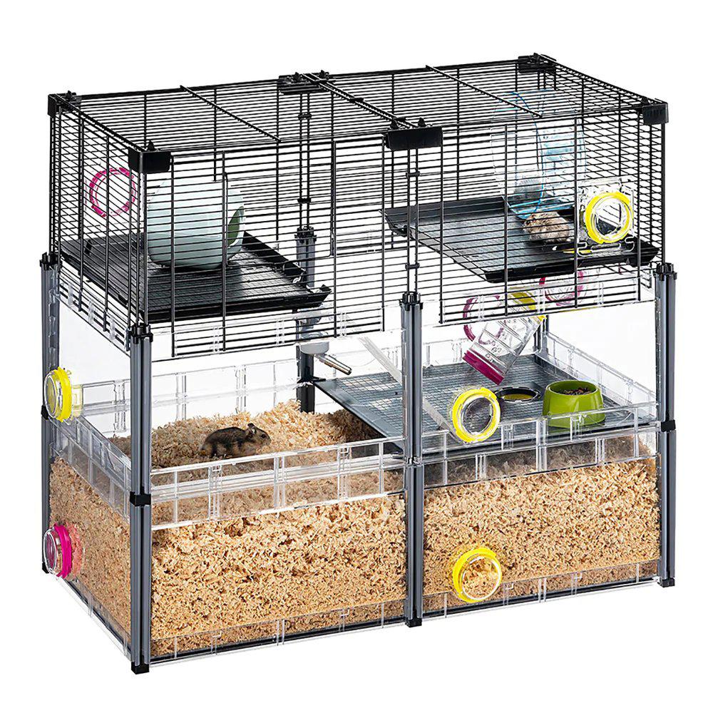 Ferplast multipla crystal hamsterbur 72,5x37,5x62 cm.