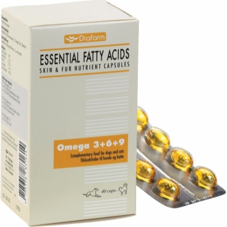 Diafarm omega 3+6+9 kosttilskud til hunde.