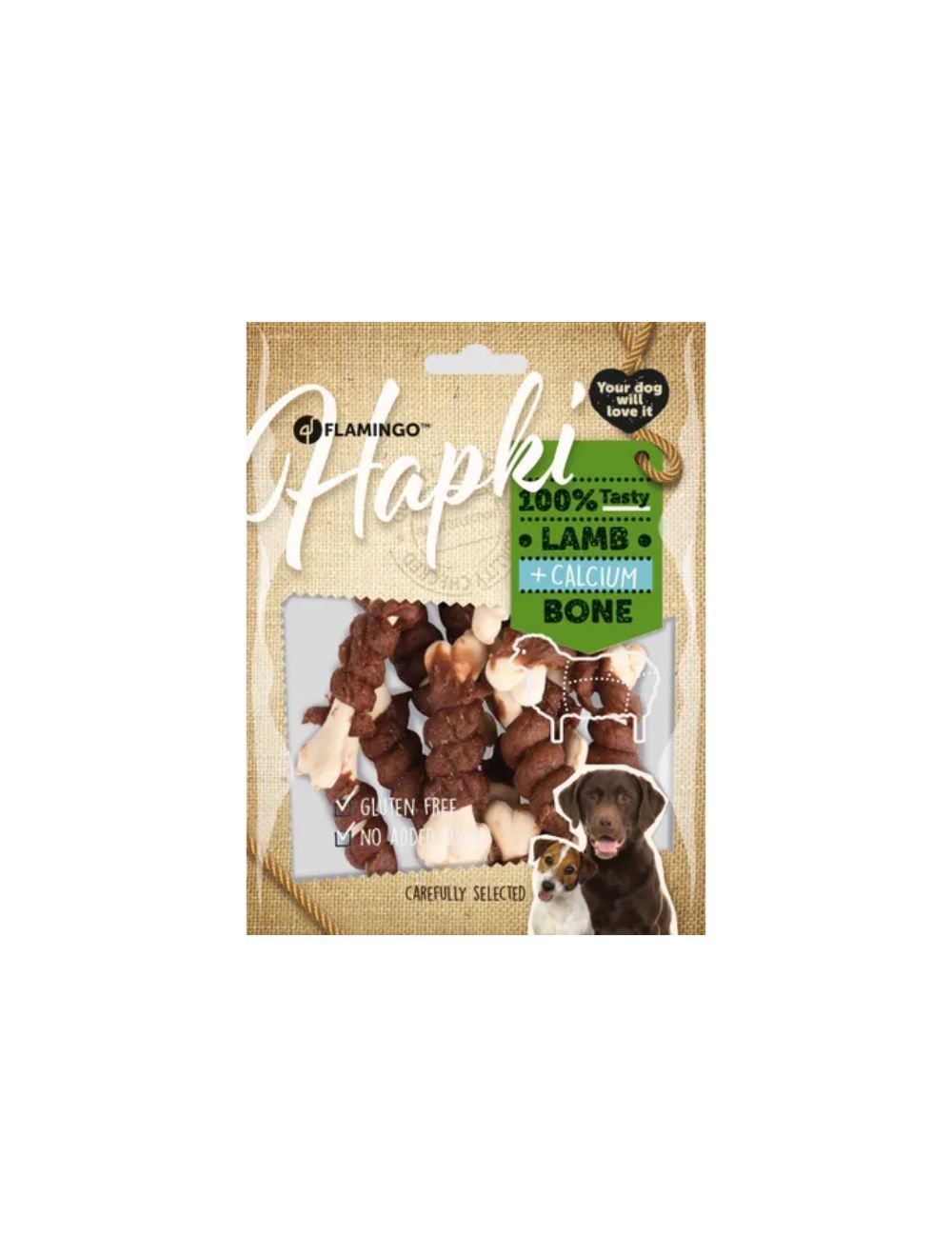 Flamingo Hapki kalciumben med lam 150 g.