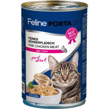 Feline porta 21 vådkost hele kyllingebidder 400 g.