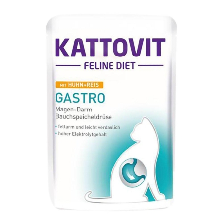 Kattovit feline diet gastro kylling & ris 85 g.